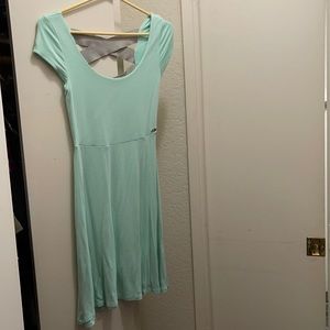 Guess Tulle Green Flair Dress. Lace Back, Size S
